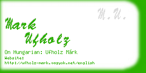 mark ufholz business card